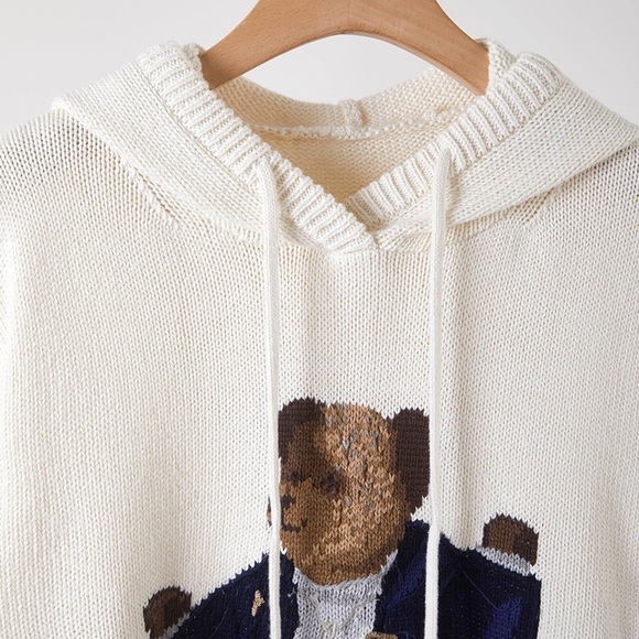 Polo Ralph Lauren Bear Hooded Sweater - Picture 2 of 7